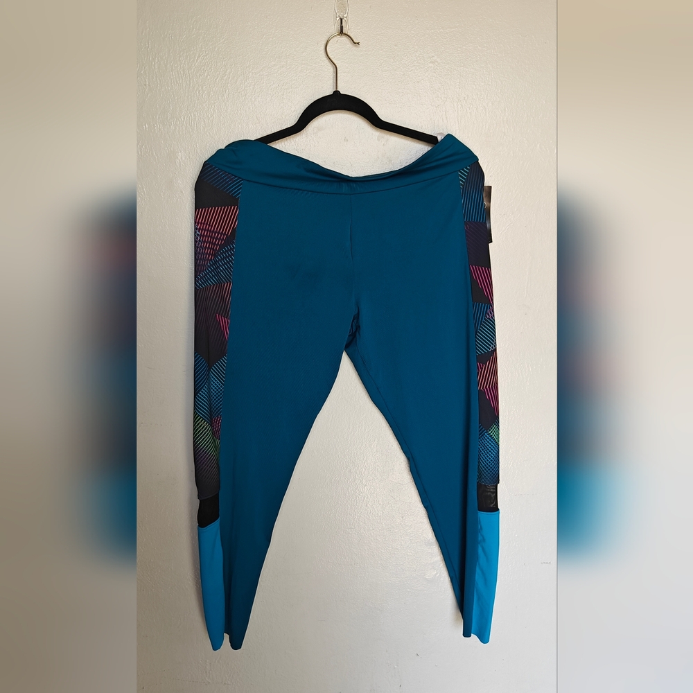 NWT Energie Active Pants | Blue With Multicolor Sides | Size XL
